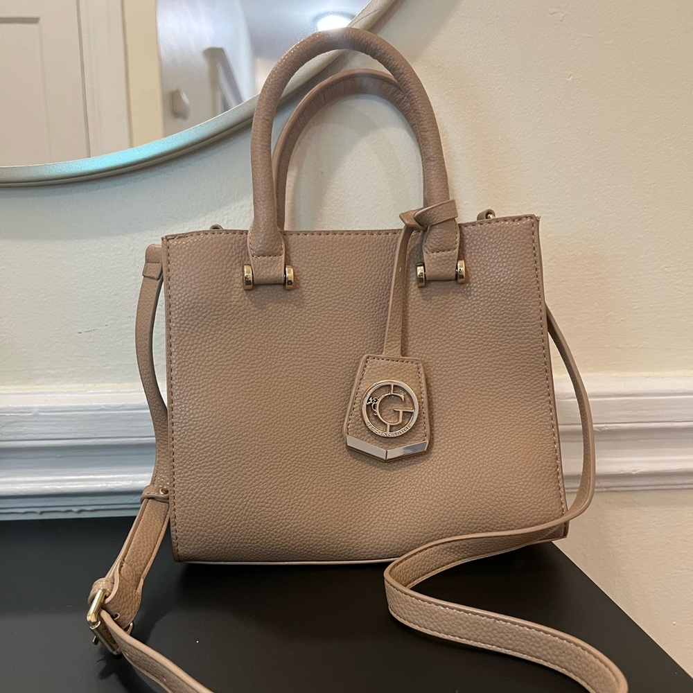 Beige Neutral Vegan Leather Handbag
